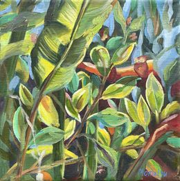 Painting, Tropical flora, Momalyu Liubov Kriuchkova