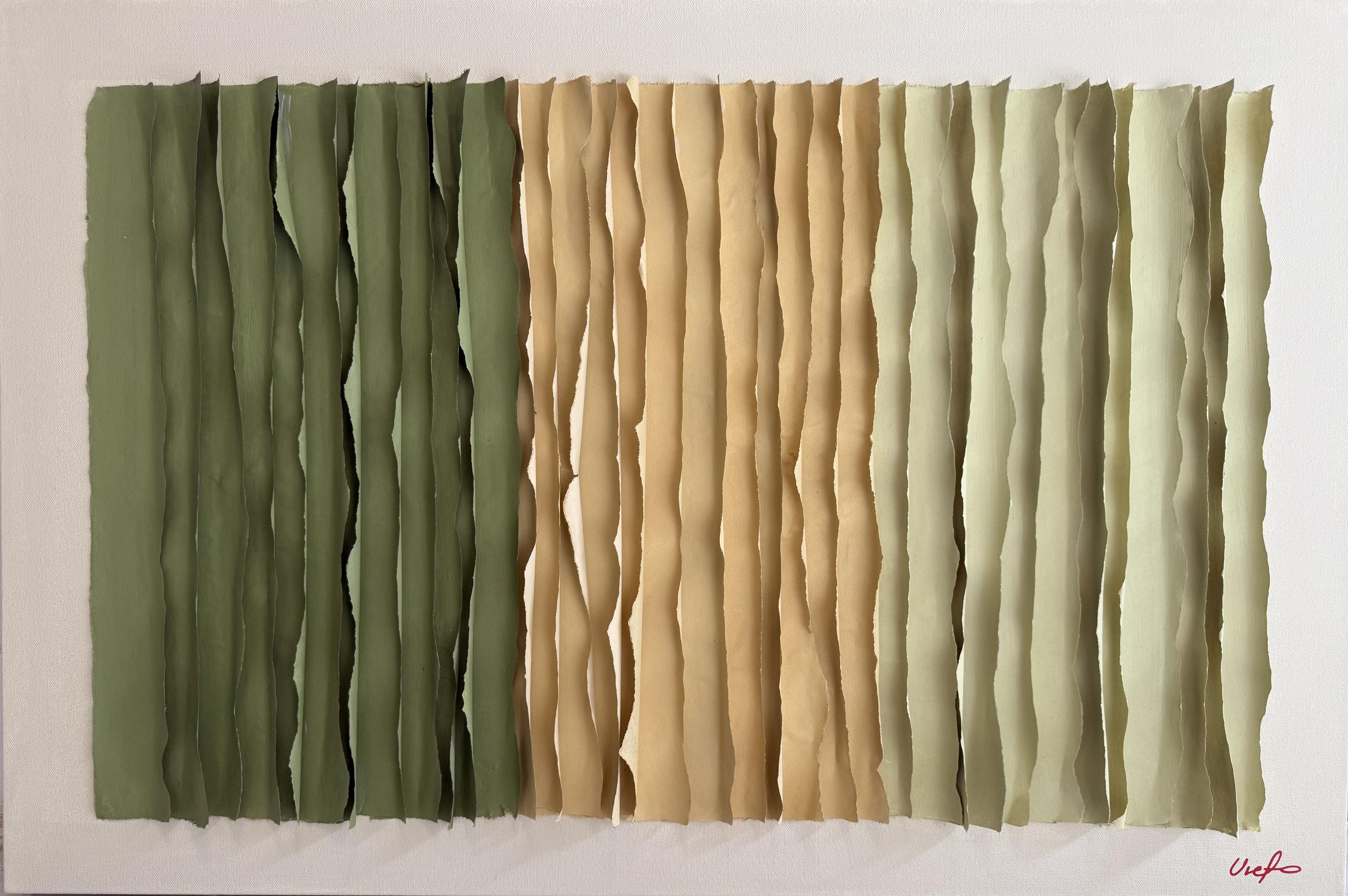 Victo, Modern Abstract in Yellow and Green Victo, Modern Abstract in Yellow and Green