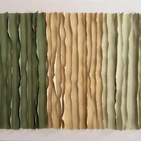 Gemälde, Modern Abstract in Yellow and Green, Victo