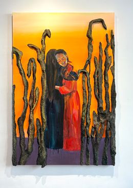 Painting, The Embrace, Nora Ampova
