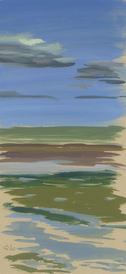 Painting, Ile d'Aix n°8 (mer, landes), Sabine Eichler