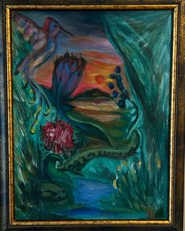 Gemälde, Green Depth, Lumona