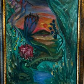 Gemälde, Green Depth, Lumona