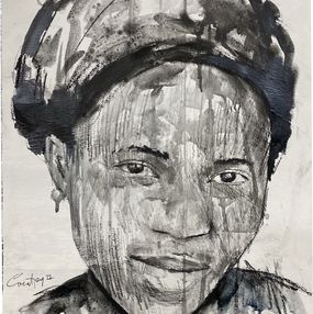 Gemälde, Reading Along the Lines, Greatjoy Ndlovu