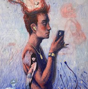 Gemälde, Network Boy, Jacob Pescollderungg