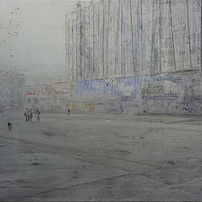 Gemälde, Partition de brume On sort les chiens, Michel Bianconi