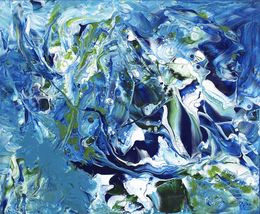 Painting, Eclats d'écume 129, Joëlle Kem Lika