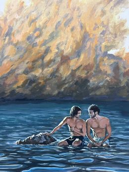Peinture, Le feu et l'eau, Matthieu Delfini