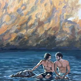 Peinture, Le feu et l'eau, Matthieu Delfini