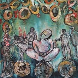 Peinture, Time to meditate (1), Azin Najafi