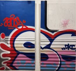 Painting, Les Bleus de St Laz Senoy St Cloud, Zenoy
