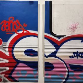 Painting, Les Bleus de St Laz Senoy St Cloud, Zenoy