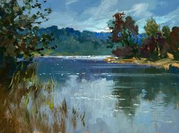 Gemälde, By the evening in nature, Suprunchuk Yuriy