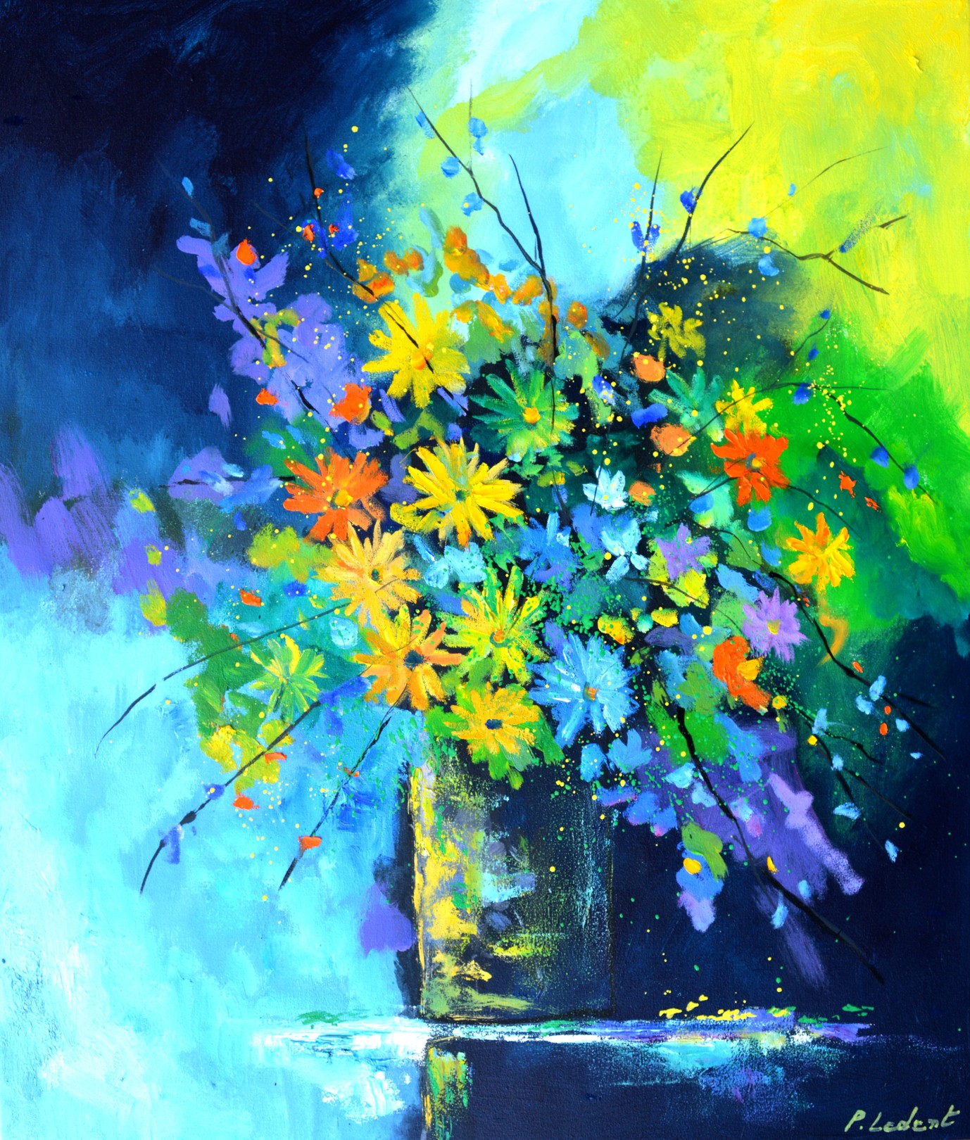 Pol Ledent, colourful Still life 6725 Pol Ledent, colourful Still life 6725