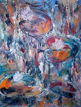 Peinture, Lily by the Lake., Floria Rey