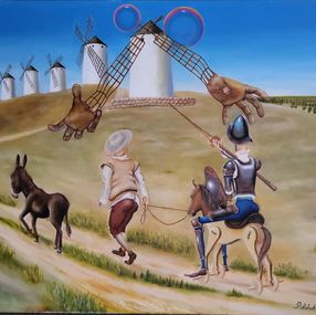 Painting, Cunning Hidalgo Don Quixote of La Mancha, Valerii
