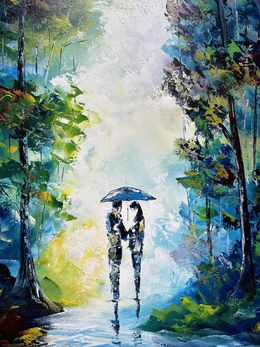 Gemälde, Après la pluie, Jean-Pierre Douchez