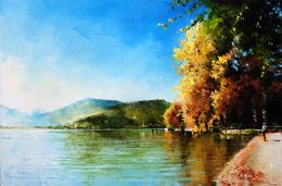 Gemälde, Annecy, un automne, un lac, Jean-Yves Fremaux