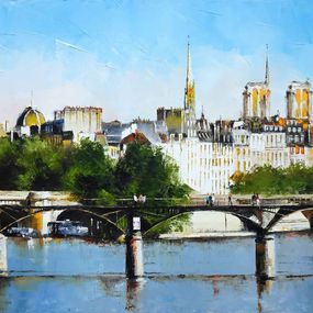 Gemälde, Paris, la Seine au pont des Arts, Jean-Yves Fremaux