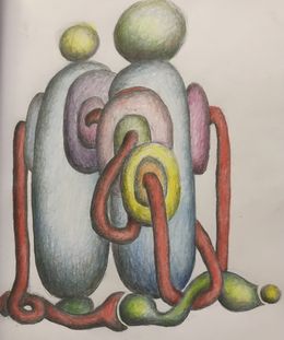 Dessin, Sans titre série des ronds et des ombres, Olivia Moélo