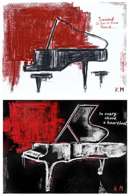 Print, Diptych: Grand Pianos – Sounds of Chords (Giclée Prints), Kristina Mallen