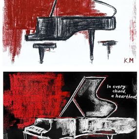 Édition, Diptych: Grand Pianos – Sounds of Chords (Giclée Prints), Kristina Mallen
