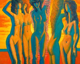 Painting, Summer Beach, Rumen Sazdov