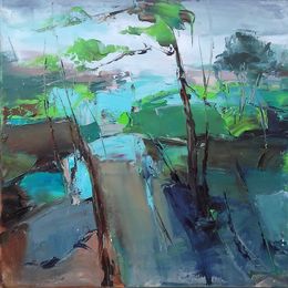 Painting, Le vent emporte le printemps, Milcheva Emilia