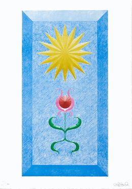 Print, Landscape Growth Panel (Warm Celestial Blue), Greg Pharma Smith
