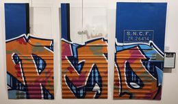 Painting, Les bleus de St Laz Remo 1997, Babs