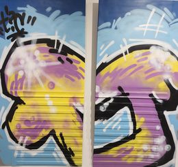 Painting, Les bleus de St Laz Turn aka 2SHY, 2SHY
