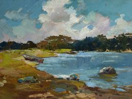Gemälde, Summer harmony of water and sky, Suprunchuk Yuriy