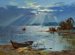 Gemälde, Rays of sun through the clouds, Suprunchuk Yuriy