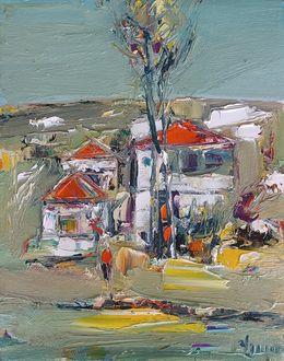 Peinture, Village of Red Roofs, Vlas Ayvazyan