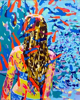 Peinture, Dans l'eau je respire, Frédérique Tristant