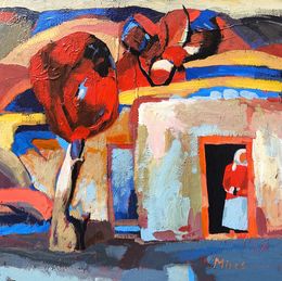 Painting, The Woman in Red, Davit Arstamyan