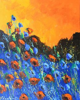 Peinture, Crimson Whispers at Sunset, Pol Ledent