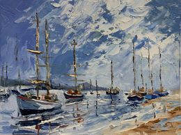 Gemälde, Coastal Charm. Yachts, Schagen Vita