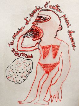 Painting, Mange ta main, Brigitte Derbigny