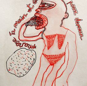 Painting, Mange ta main, Brigitte Derbigny