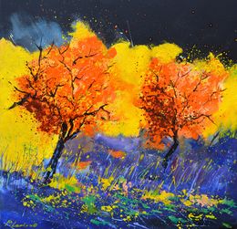 Peinture, Two autumnal trees, Pol Ledent