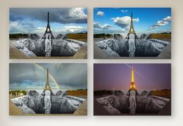 Print, Trompe l'oeil, Les Falaises du Trocadéro (Portfolio of 4), JR