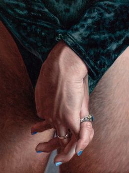 Painting, Blue Periwinkle, Ian Stone