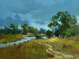 Gemälde, A small flood of the river, Suprunchuk Yuriy