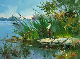 Gemälde, Good fishing catch, Suprunchuk Yuriy
