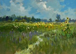 Gemälde, Sunflower fields, Suprunchuk Yuriy