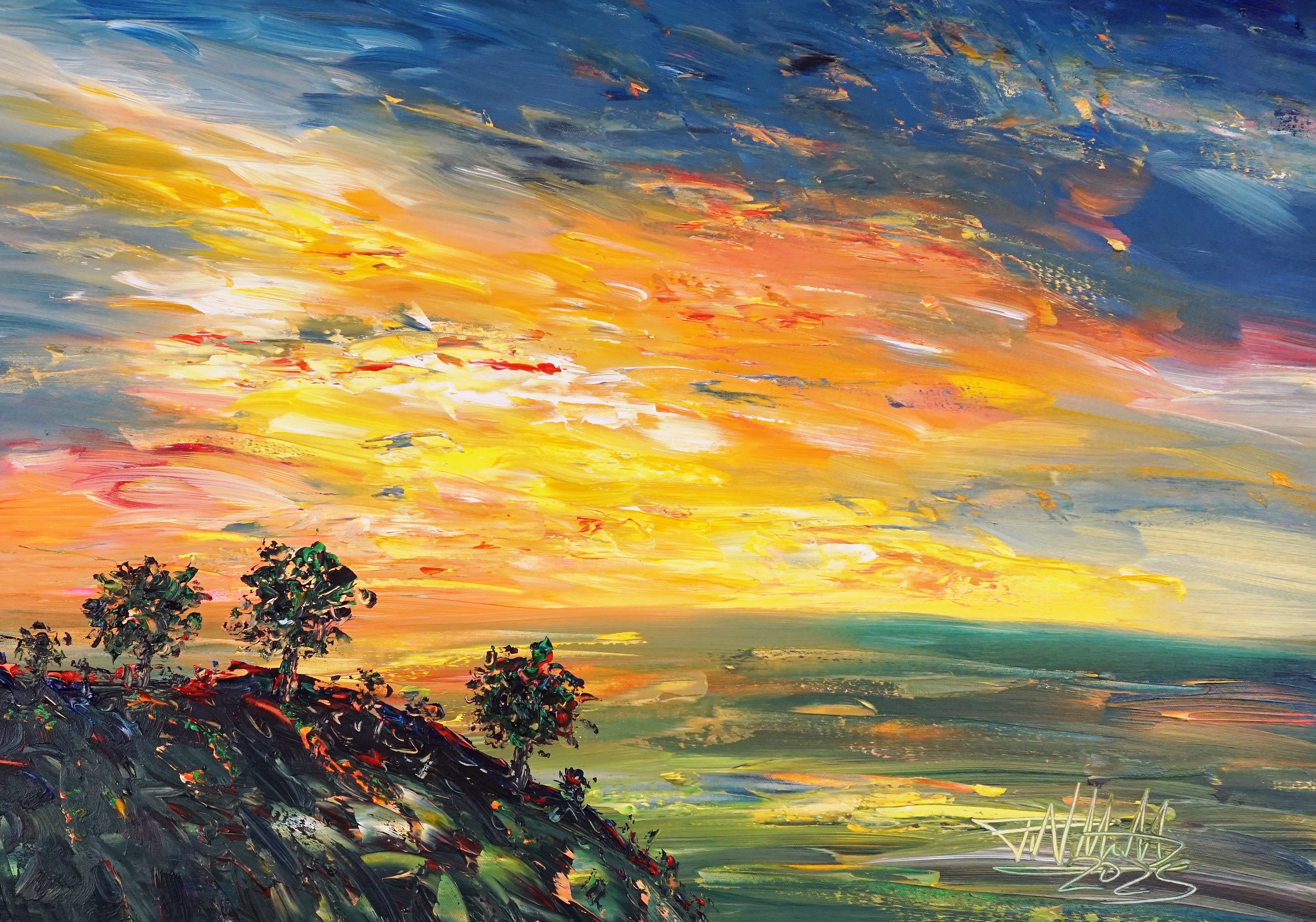 Peter Nottrott, Romantic Evening Landscape S 1 Peter Nottrott, Romantic Evening Landscape S 1
