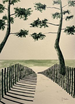 Gemälde, Sainte-Marine - vert olive, Frédéric Cadiou