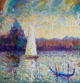 Gemälde, Evening Venice, Rakhmet Redzhepov (Ramzi)