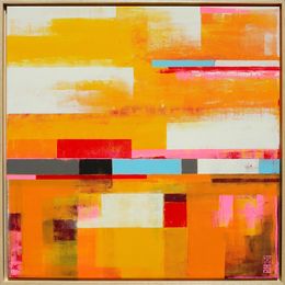 Painting, Untitled Yellow Stripe, Ronald Hunter